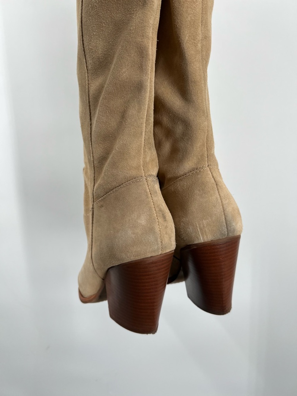 Vince Camuto Tan Suede Leather Oyennda Tall Knee High Boots 11 - Picture 8 of 11